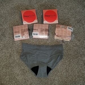 Thinx Period Underwear | Women's | Heather Grey | Small | 5 pack